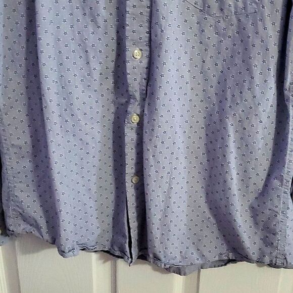 Banana Republic Soft Washed Standard Lavender Swiss Dot Button Down Shirt - Picture 4 of 12